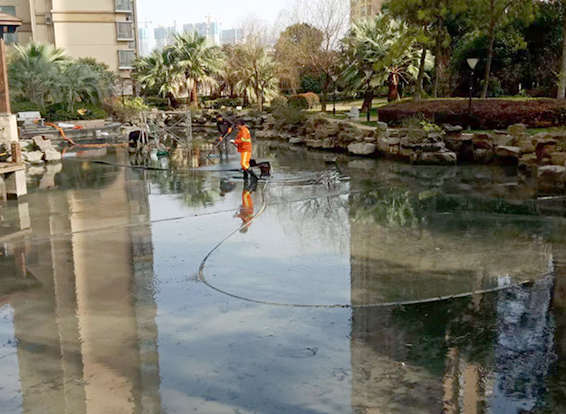 涞源景观池淤泥清理